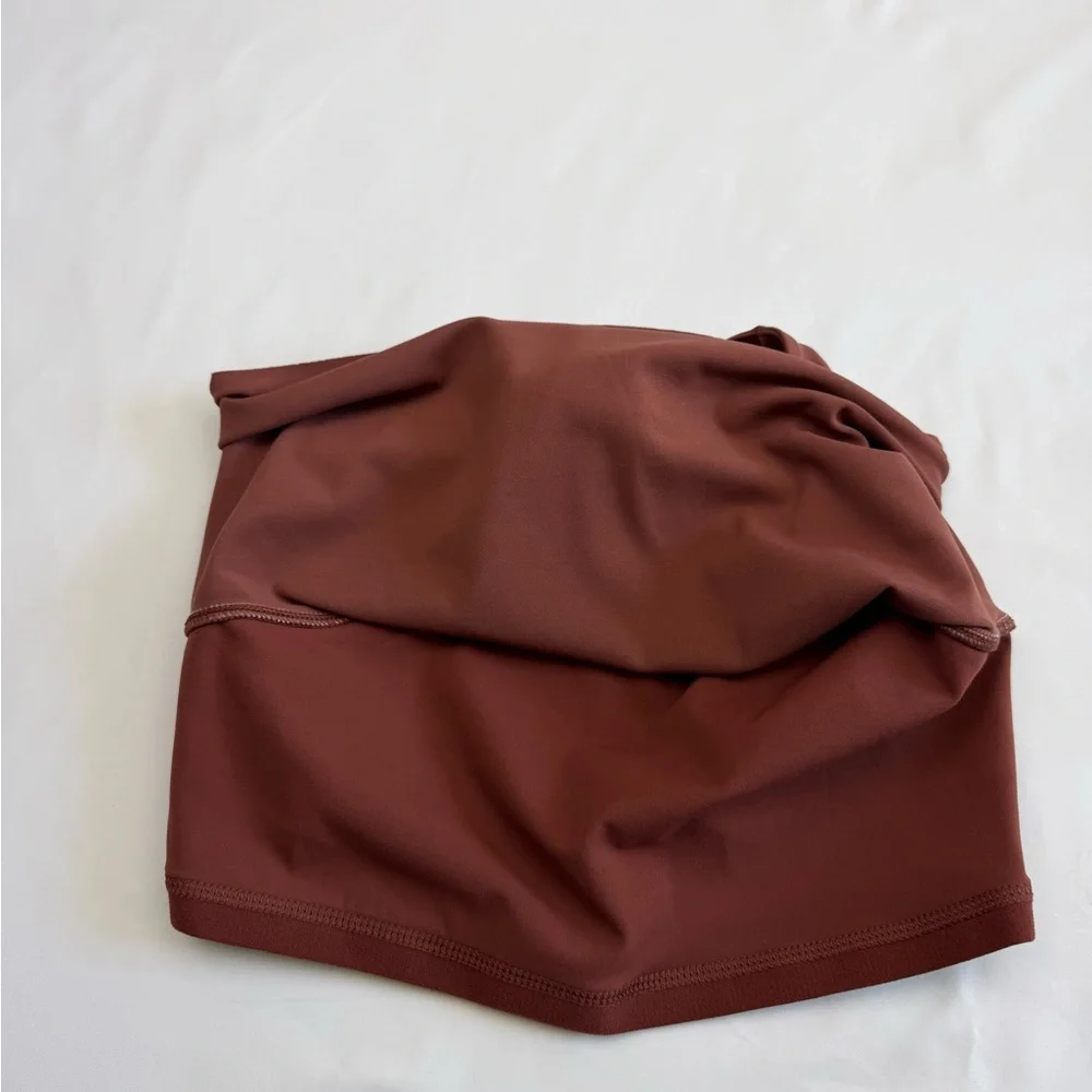 Nike Yoga Dri-Fit Crop Top Brownish red Sports Bra Tank Size S - Picture 6 of 10